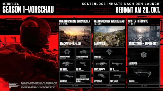 Battlefield 6 – Season 1: Alle Inhalte, Termine und Details im Überblick