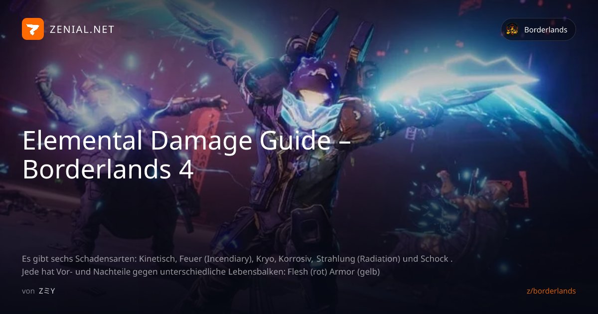 Elemental Damage Guide – Borderlands 4 | Borderlands | ZENIAL.NET